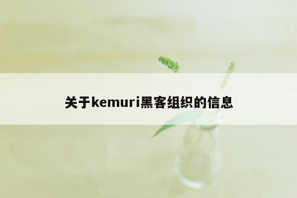 关于kemuri黑客组织的信息