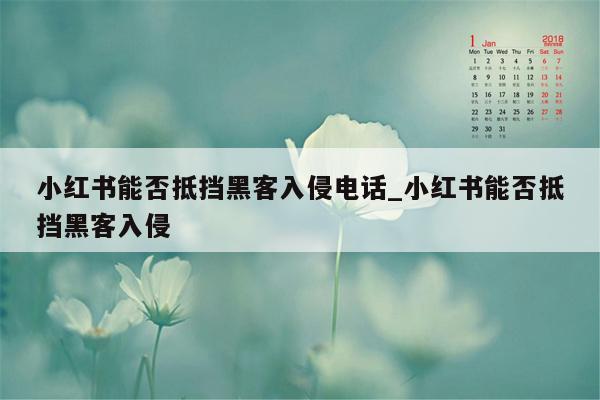 小红书能否抵挡黑客入侵电话_小红书能否抵挡黑客入侵