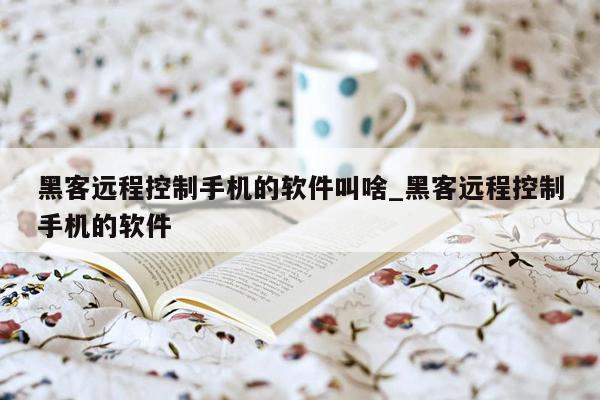 黑客远程控制手机的软件叫啥_黑客远程控制手机的软件