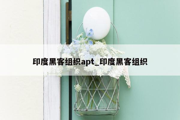 印度黑客组织apt_印度黑客组织