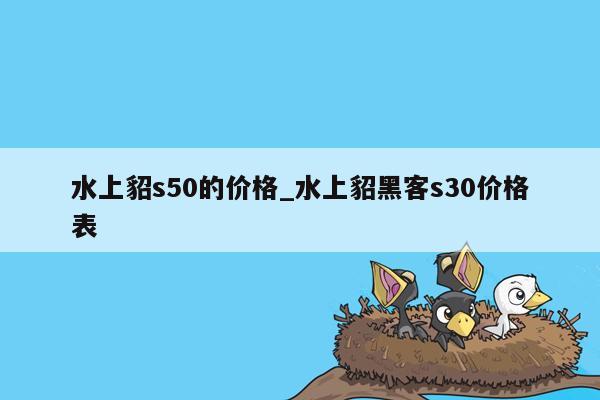 水上貂s50的价格_水上貂黑客s30价格表