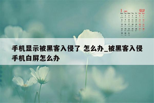 手机显示被黑客入侵了 怎么办_被黑客入侵手机白屏怎么办