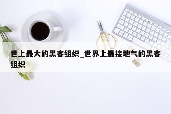 世上最大的黑客组织_世界上最接地气的黑客组织