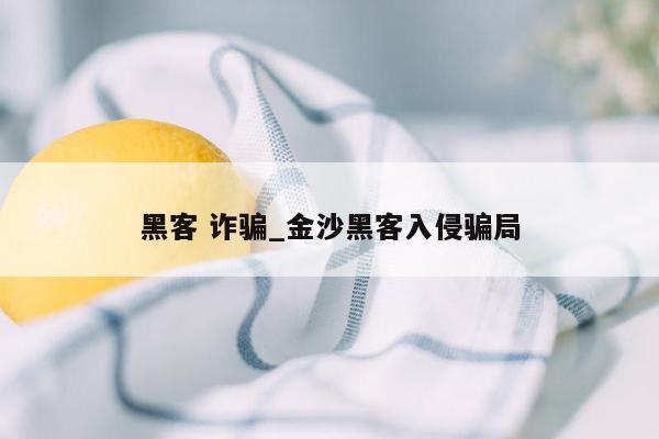 黑客 诈骗_金沙黑客入侵骗局