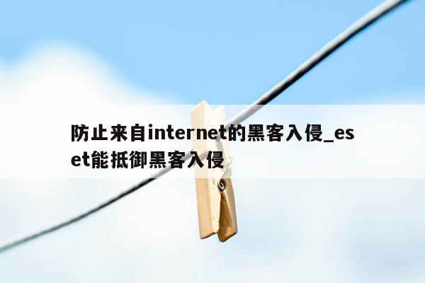 防止来自internet的黑客入侵_eset能抵御黑客入侵