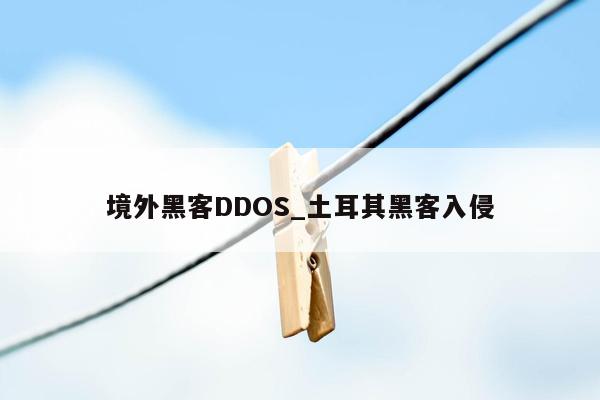 境外黑客DDOS_土耳其黑客入侵