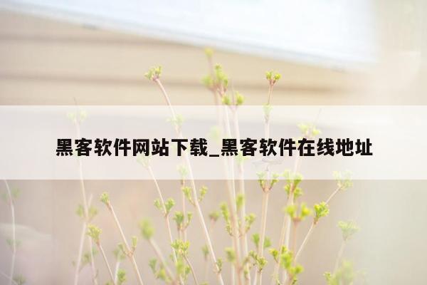 黑客软件网站下载_黑客软件在线地址