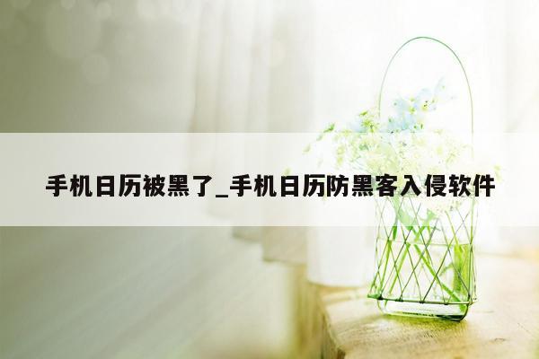 手机日历被黑了_手机日历防黑客入侵软件