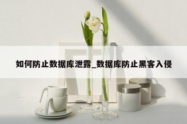 如何防止数据库泄露_数据库防止黑客入侵