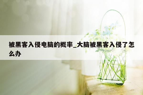 被黑客入侵电脑的概率_大脑被黑客入侵了怎么办