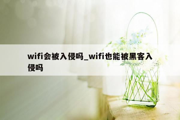 wifi会被入侵吗_wifi也能被黑客入侵吗