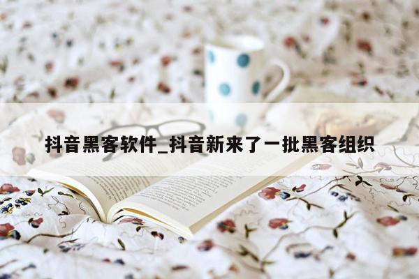 抖音黑客软件_抖音新来了一批黑客组织