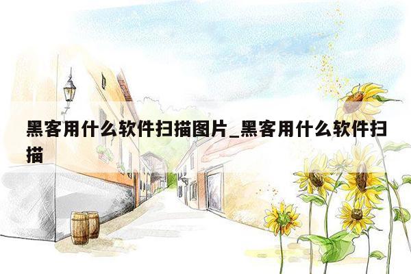 黑客用什么软件扫描图片_黑客用什么软件扫描