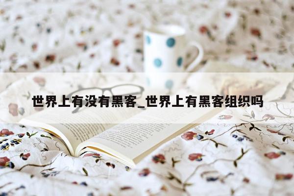世界上有没有黑客_世界上有黑客组织吗