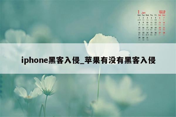 iphone黑客入侵_苹果有没有黑客入侵