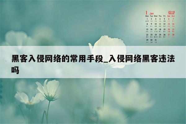 黑客入侵网络的常用手段_入侵网络黑客违法吗