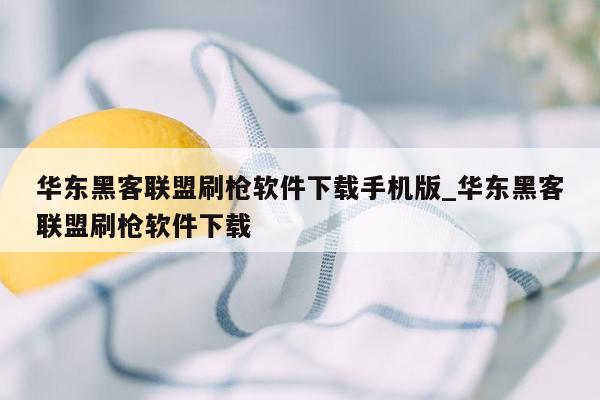 华东黑客联盟刷枪软件下载手机版_华东黑客联盟刷枪软件下载