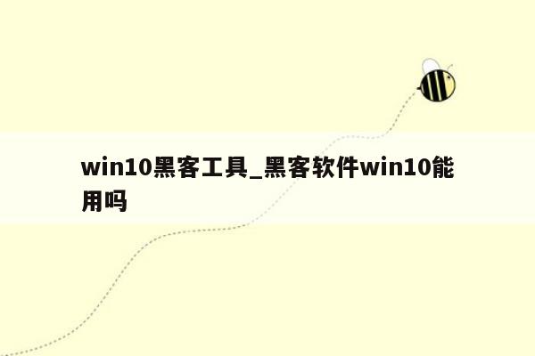 win10黑客工具_黑客软件win10能用吗